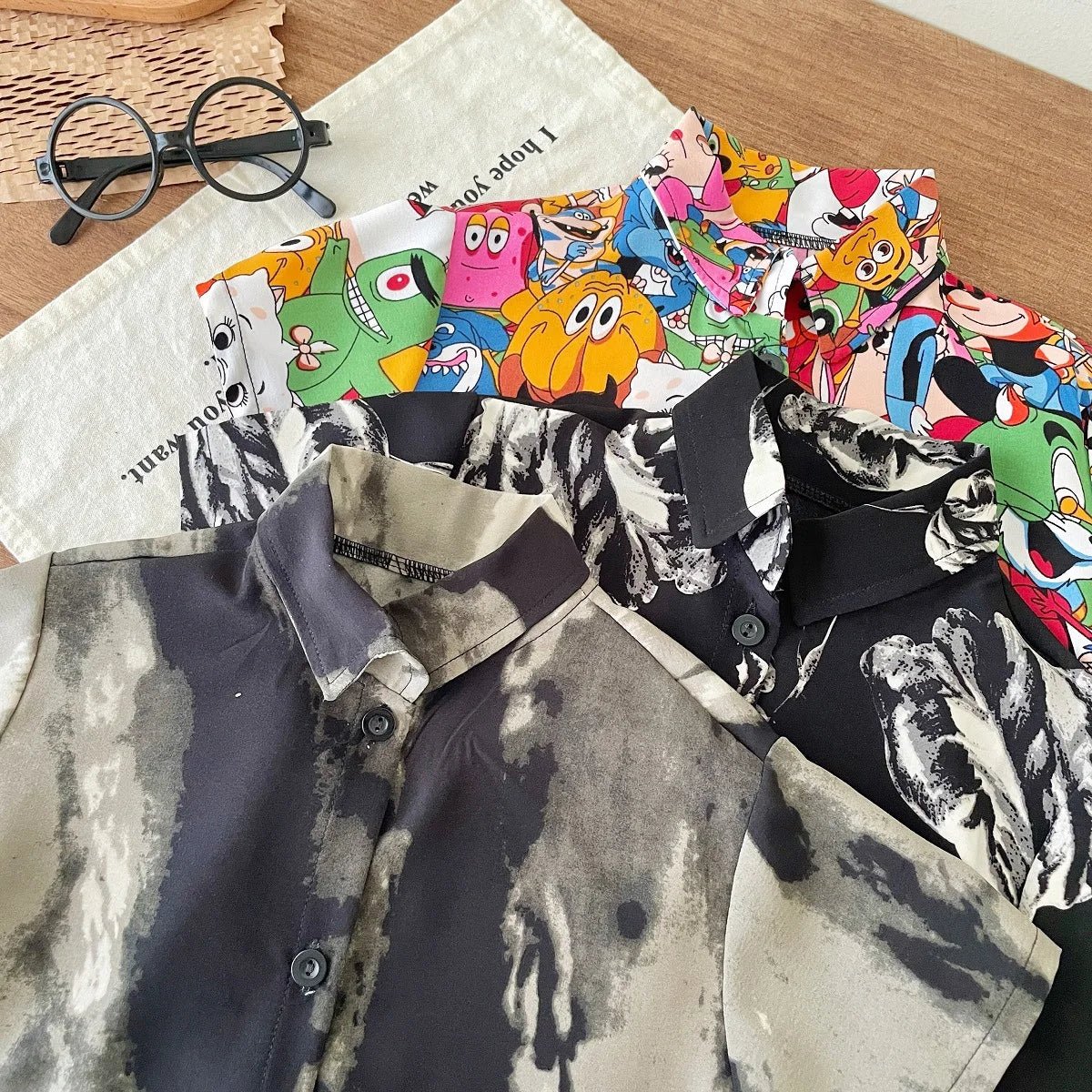 1-6 Age Boys Handsome Two Piece Set Summer Clothing Loose Fashion Children's Short-sleeved Suit Korean Style Kids Clothes Sets - Mom & Kids