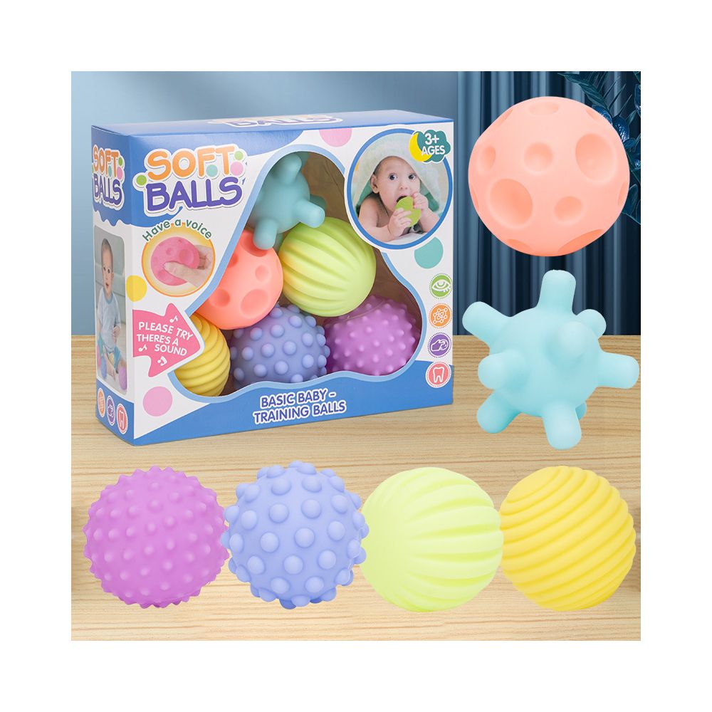 Manhattan children s soft rubber ball toy for babies gentle massage sensory stimulation educational bathing and infants image 0
