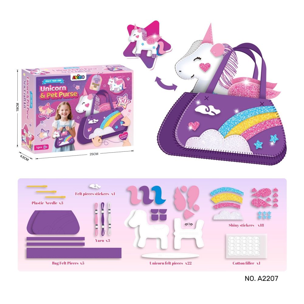 Cross border children s handmade creative non woven felt bag DIY material kit educational parent child sewing fun early education toy