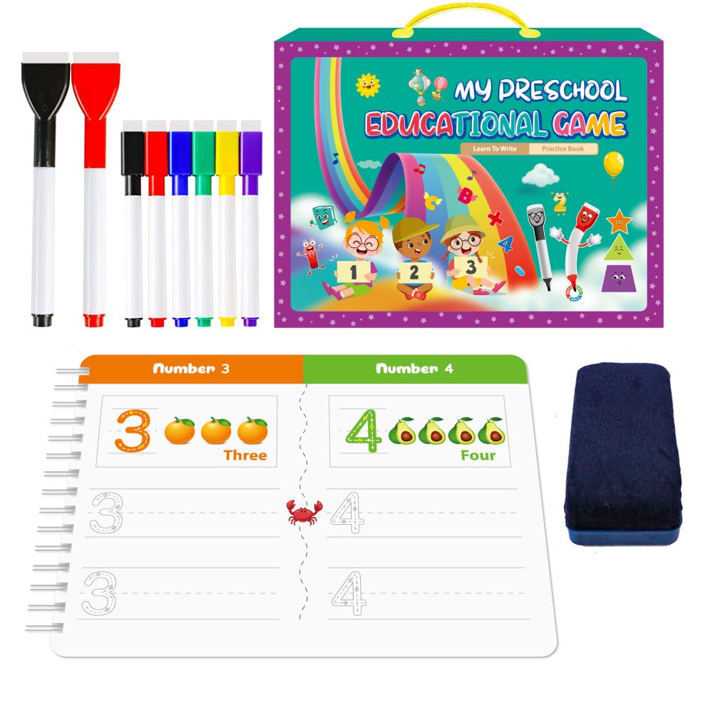 Cross border children s handwriting practice book Montessori early education toy pen control training book tracing number and letter practice book