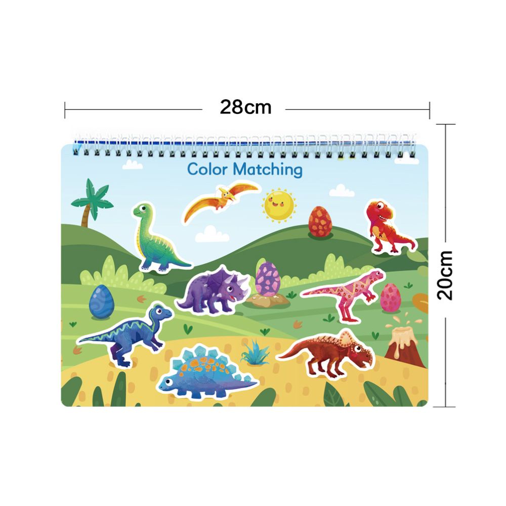 Busy Dinosaur Book Cross border Children s Early Education Cognition Tear out Paste Book Puzzle Quiet Book image 4