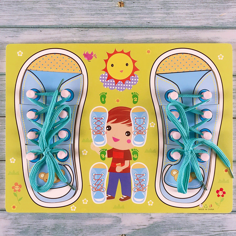 Department of Shoelace Toy Kindergarten Montessori Daily Life Teaching Aids Montessori Early Education Boys and Girls Wear Tied Shoelaces