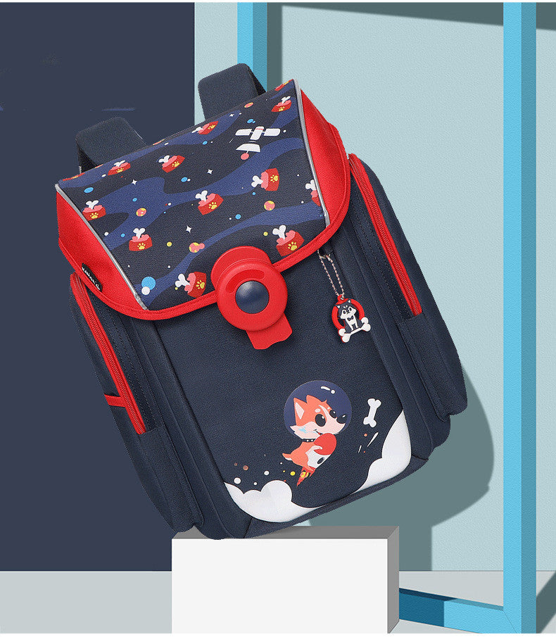Primary School Students Backpack With Magnetic Buckle And Ridge Protection - Baby Bag - Baby's World