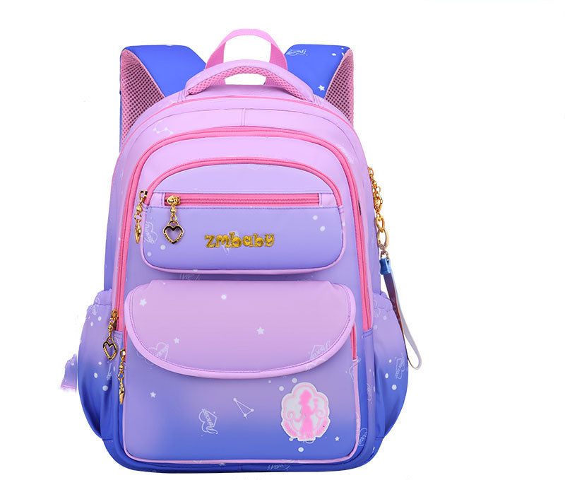 Kamida Primary School Schoolbag Female Sweet And Cute Gradient Backpack 1-3-6 Grade Large Capacity - Baby Bag - Baby's World