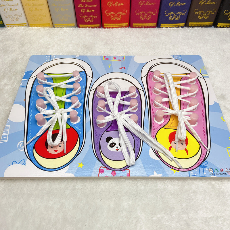 Department of Shoelace Toy Kindergarten Montessori Daily Life Teaching Aids Montessori Early Education Boys and Girls Wear Tied Shoelaces