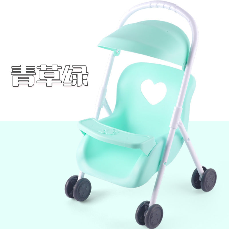 Children's simulation plastic stroller for house with drinking water urine doll baby stroller girl small gift