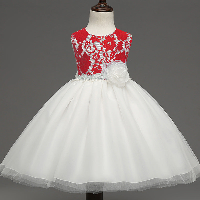 Baby Girls Vintage Lace Dress – Elegant Princess Party Dress