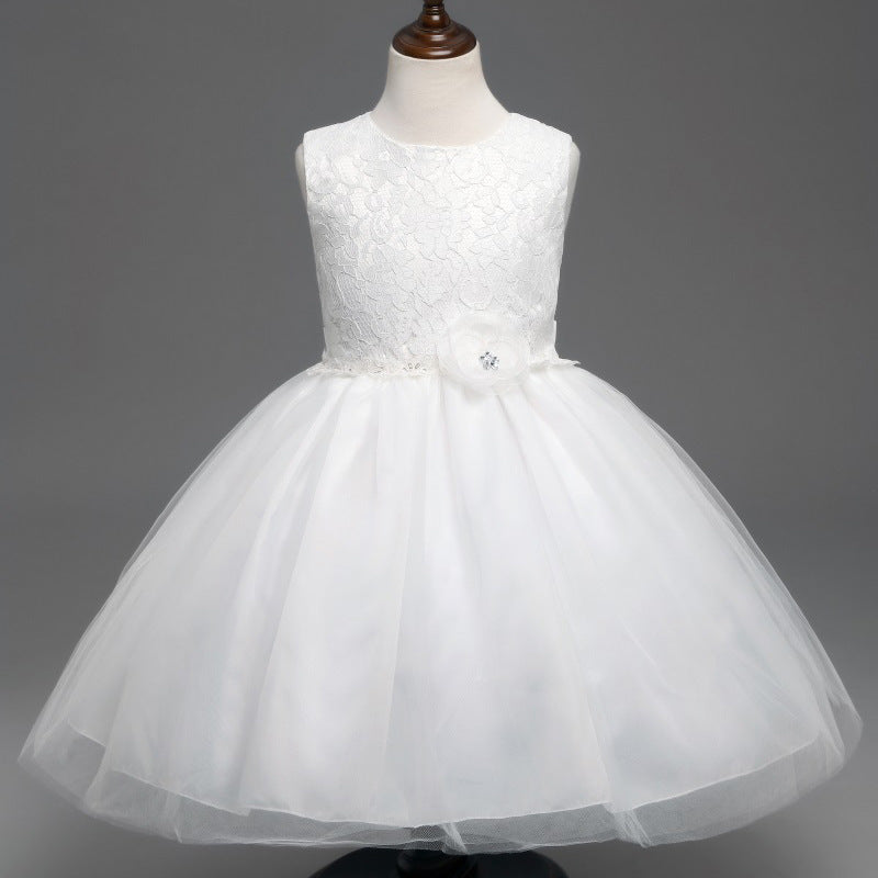 Baby Girls Vintage Lace Dress – Elegant Princess Party Dress