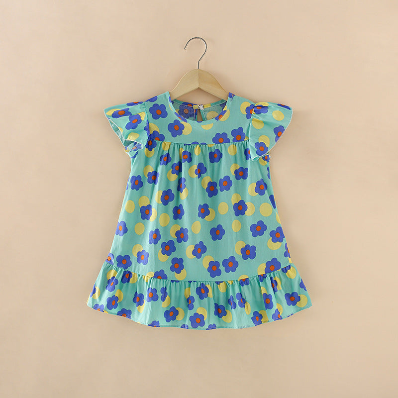 Girls' Cartoon Print Dress