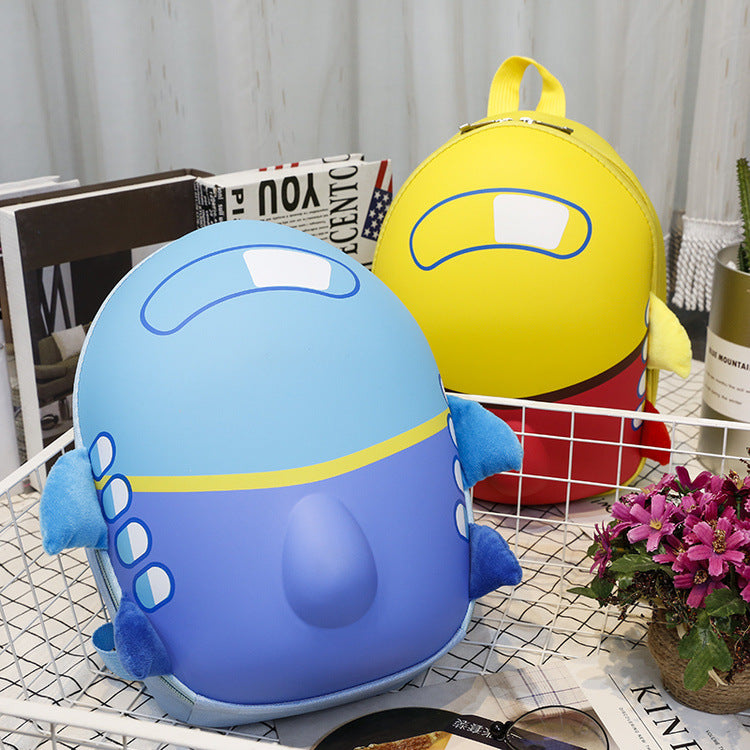 Wholesale Children Cartoon - Wholesale children's cartoon kindergarten schoolbag small aircraft hard shell backpack