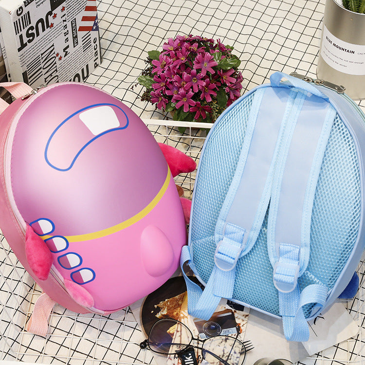 Wholesale Children Cartoon - Wholesale children's cartoon kindergarten schoolbag small aircraft hard shell backpack