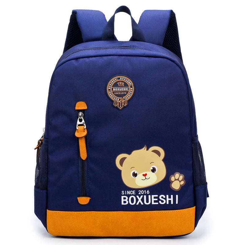 A cartoon bear nursery school schoolbag, schoolbag, schoolboy, boy and boy, baby boy and baby travel back - Baby Bag