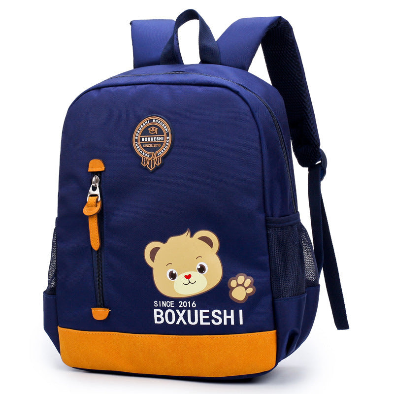 A cartoon bear nursery school schoolbag, schoolbag, schoolboy, boy and boy, baby boy and baby travel back - Baby Bag