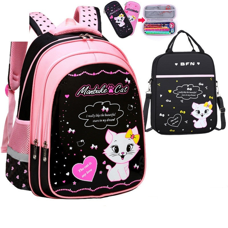 Kids School Cute Cat Print Backpack - Baby Bag - Baby's World (view 2)