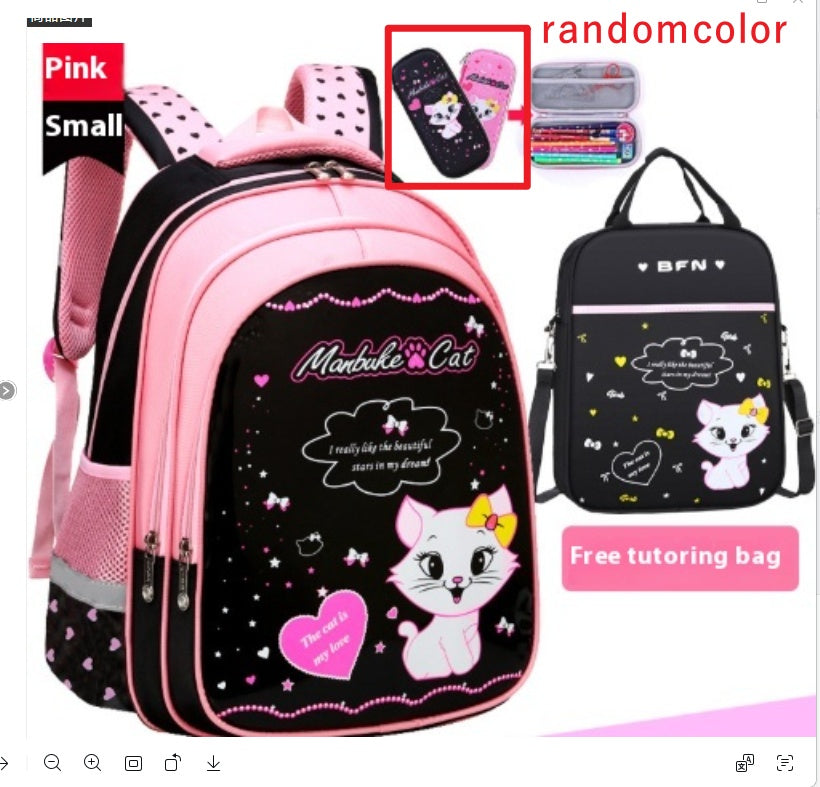 Kids School Cute Cat Print Backpack | Baby's World Bangladesh