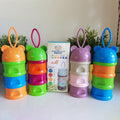 Color milk powder box independent layered milk powder grid outer layer convenient carrying milk powder box lanyard three-layer milk powder box