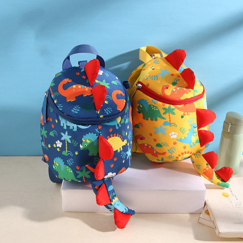 Children Anti Lost - Children's Anti-lost Cartoon Dinosaur School Bag Kindergarten Backpack - Baby Bag - Baby's World