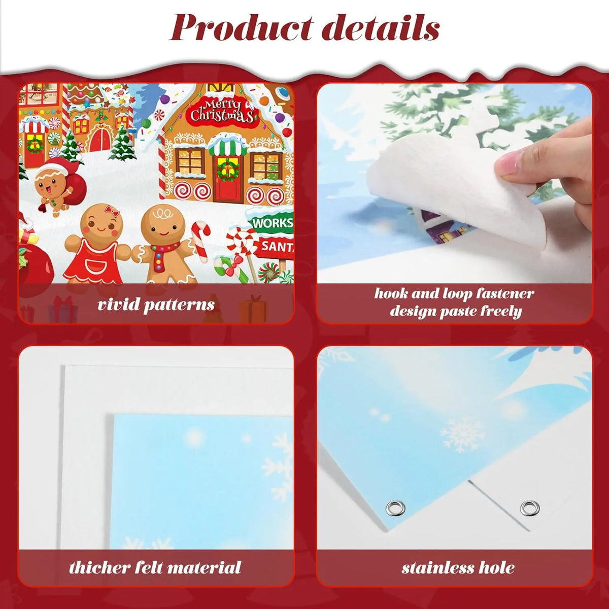 Montessori Felt Calendar Sensory Story Board for Toddlers，Interactive Classroom/Home Early Learning Wall Hanging Gifts