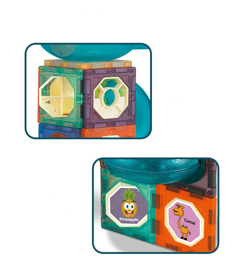 Magnet Maze Ball Track Magnetic Designer Construction Set Model & Building Toy Magnetic Blocks Educational Toys For Children
