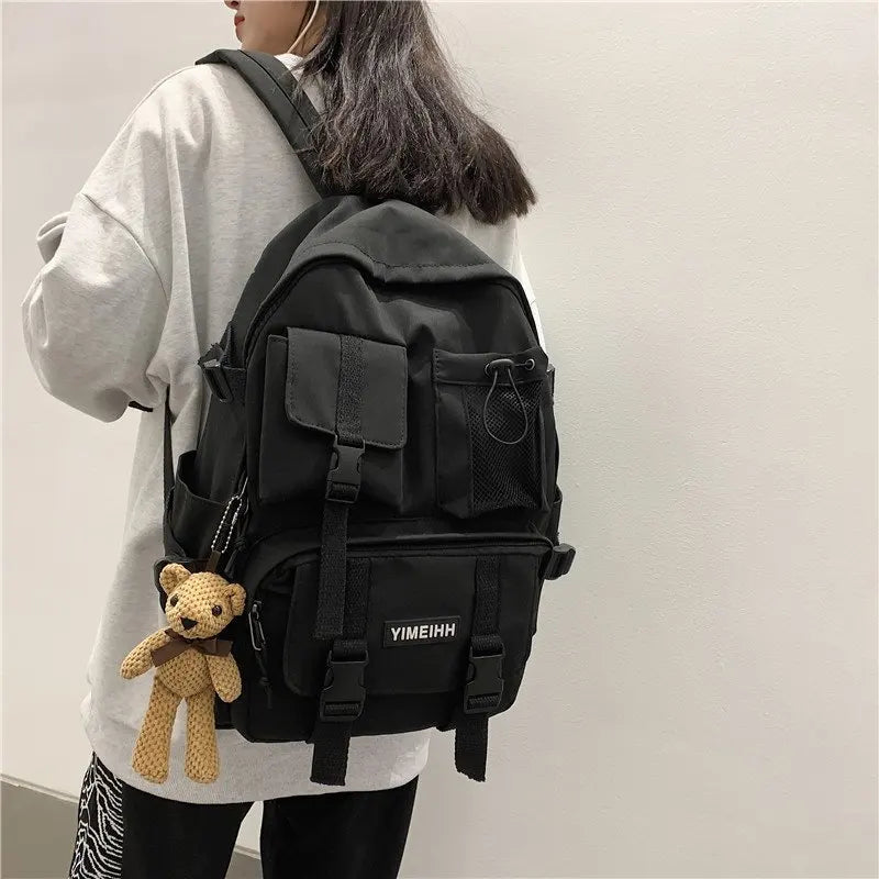 Multifunctional Teenager Laptop Backpack Women Cool Canvas School Bag High Quality Student Backpacks Boy Girl Fashion