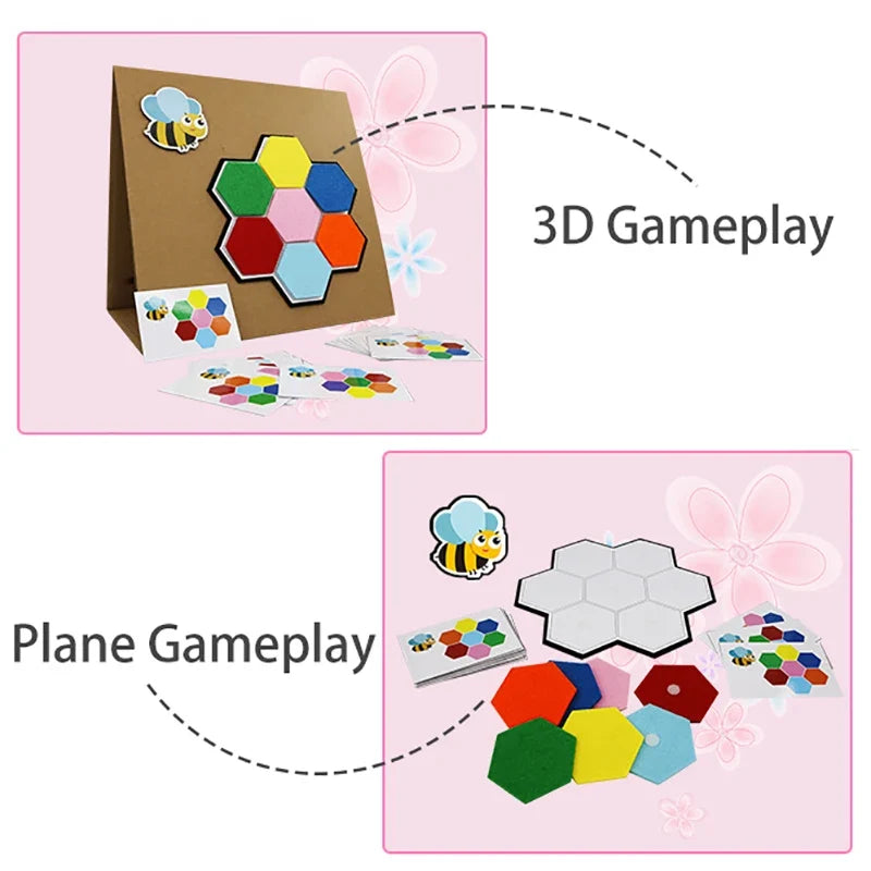 Montessori Didactic Material DIY Math Toy Color Shape Puzzle Matching Game Children Early Educational Learning Toy Teaching Aids