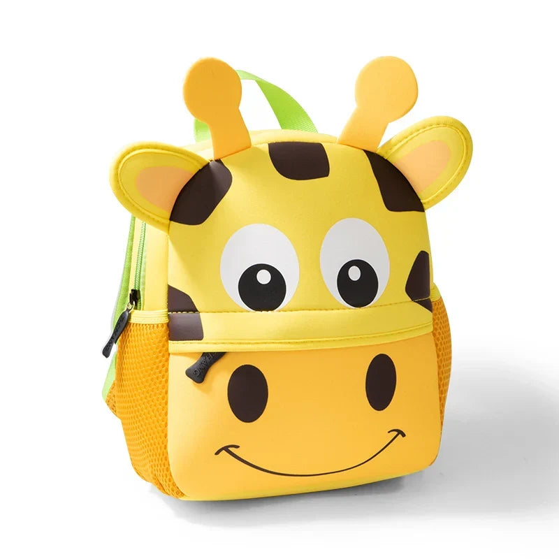 2023 Hot Children Backpacks 3D Giraffe Design Girl Boys School Bags Toddler Kids Neoprene Schoolbag Kindergarten Cartoon