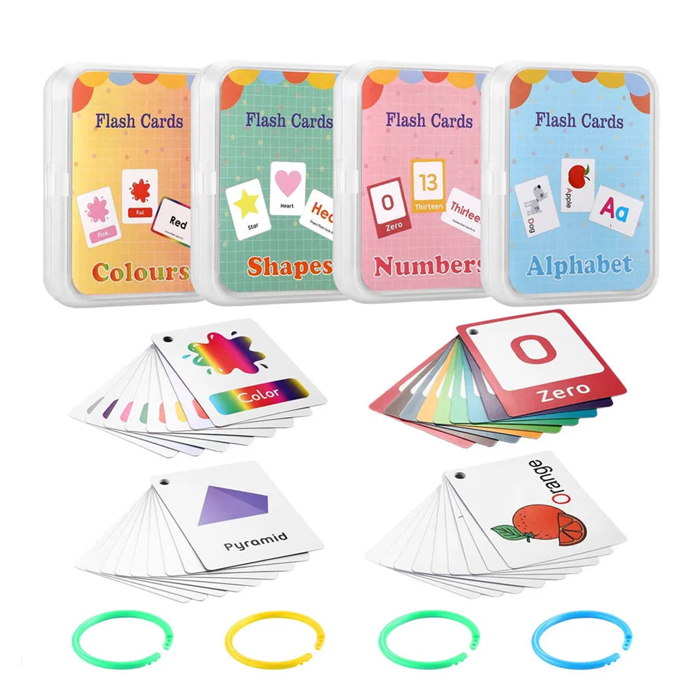 Kids Montessori Baby Learn English Word Card Flashcards Cognitive Educational Toys Picture Memorise Games Gifts for Children 29