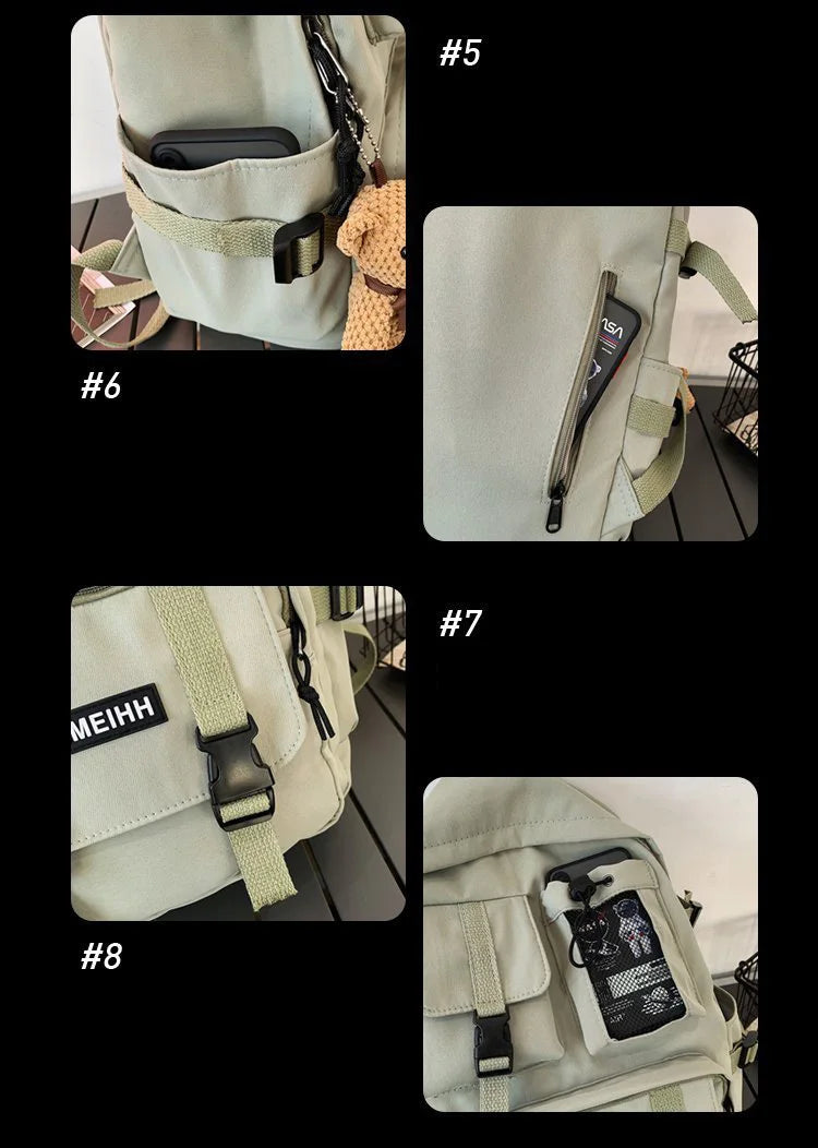 Multifunctional Teenager Laptop Backpack Women Cool Canvas School Bag High Quality Student Backpacks Boy Girl Fashion