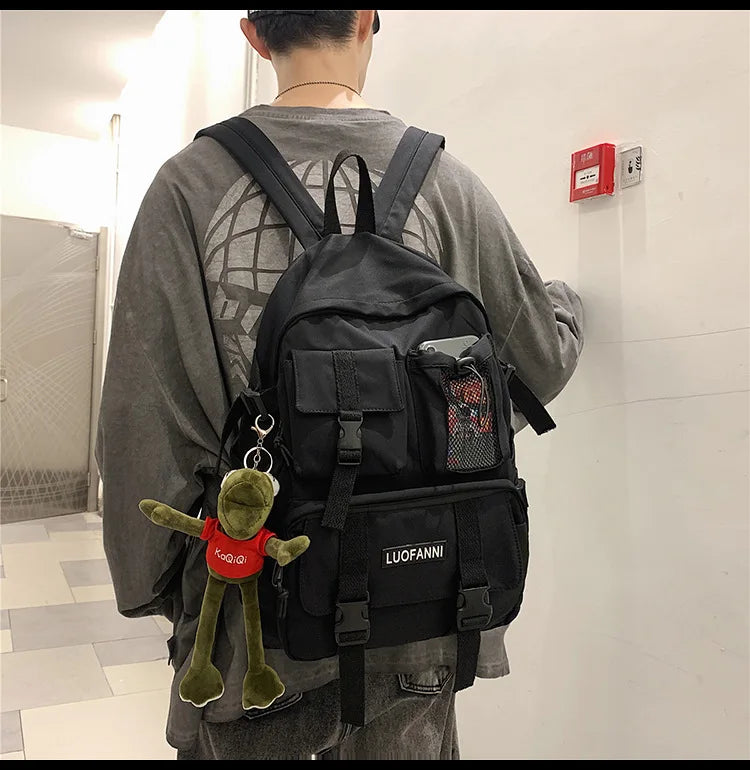 Multifunctional Teenager Laptop Backpack Women Cool Canvas School Bag High Quality Student Backpacks Boy Girl Fashion