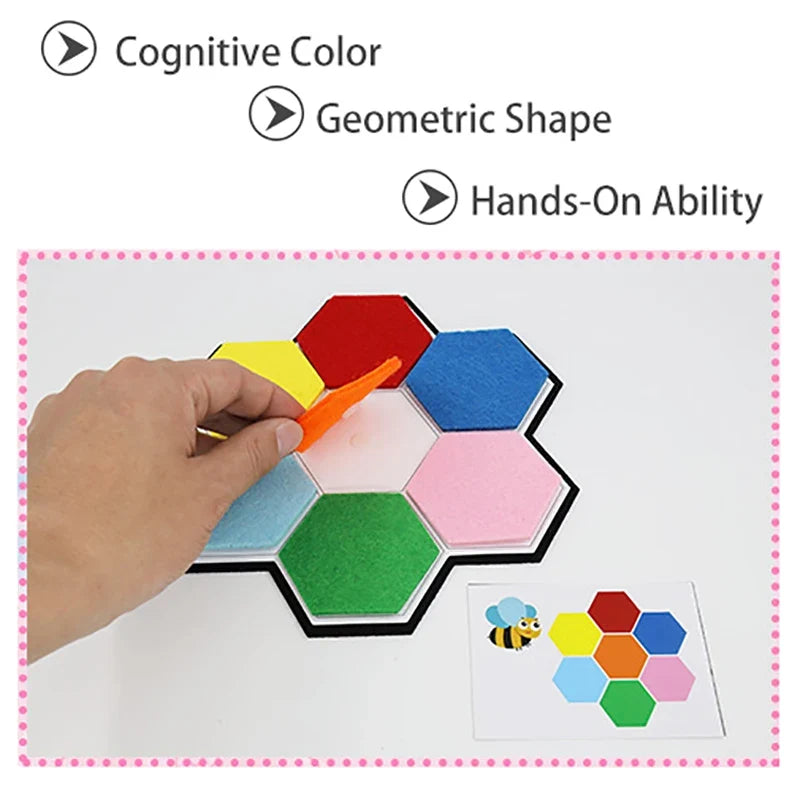 Montessori Didactic Material DIY Math Toy Color Shape Puzzle Matching Game Children Early Educational Learning Toy Teaching Aids