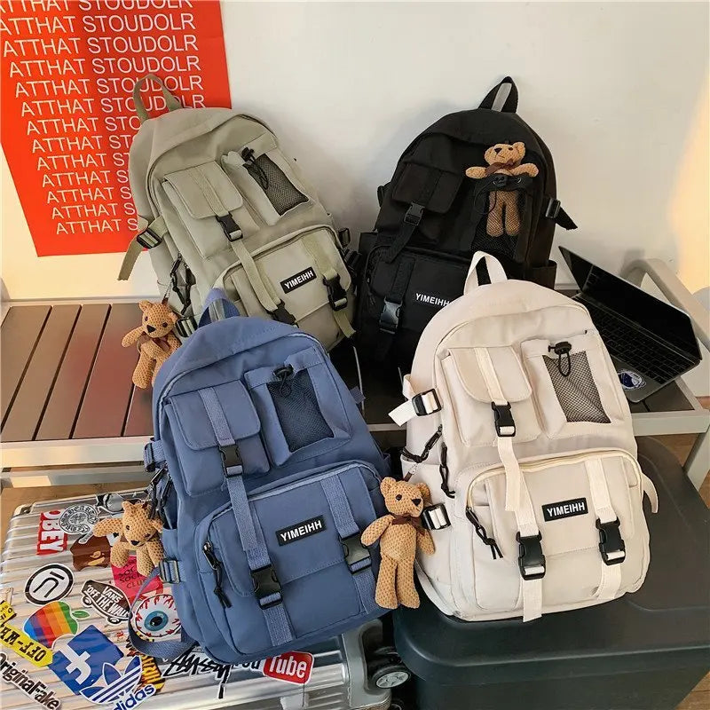 Multifunctional Teenager Laptop Backpack Women Cool Canvas School Bag High Quality Student Backpacks Boy Girl Fashion