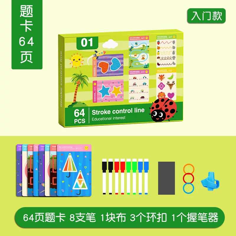 Erasable and reusable English learning workbook