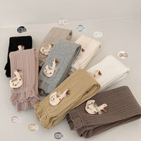 Baby leggings spring and autumn thin cotton girls' autumn pantyhose white lace leggings little girl pantyhose
