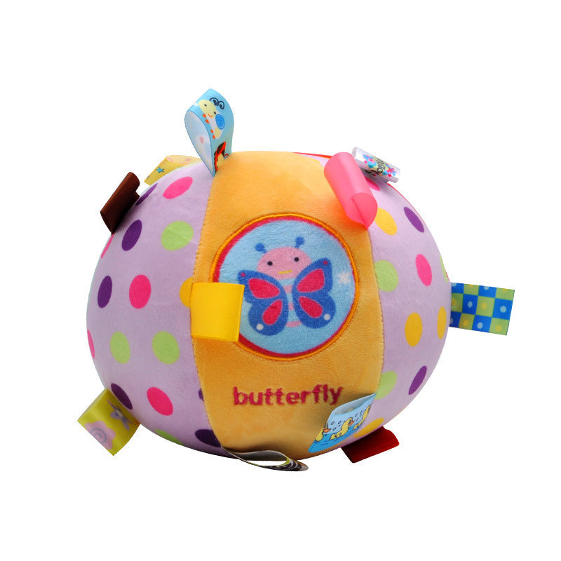 0-3 years old baby toy cartoon animal hand grip soothing ball bell ball perception training toy cloth ball