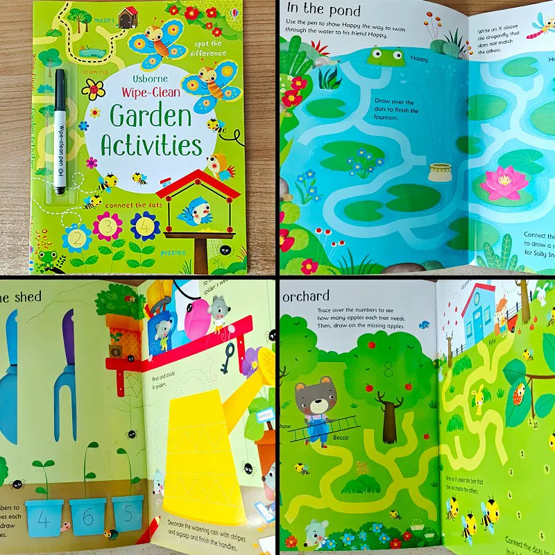 Erasable and reusable English learning workbook