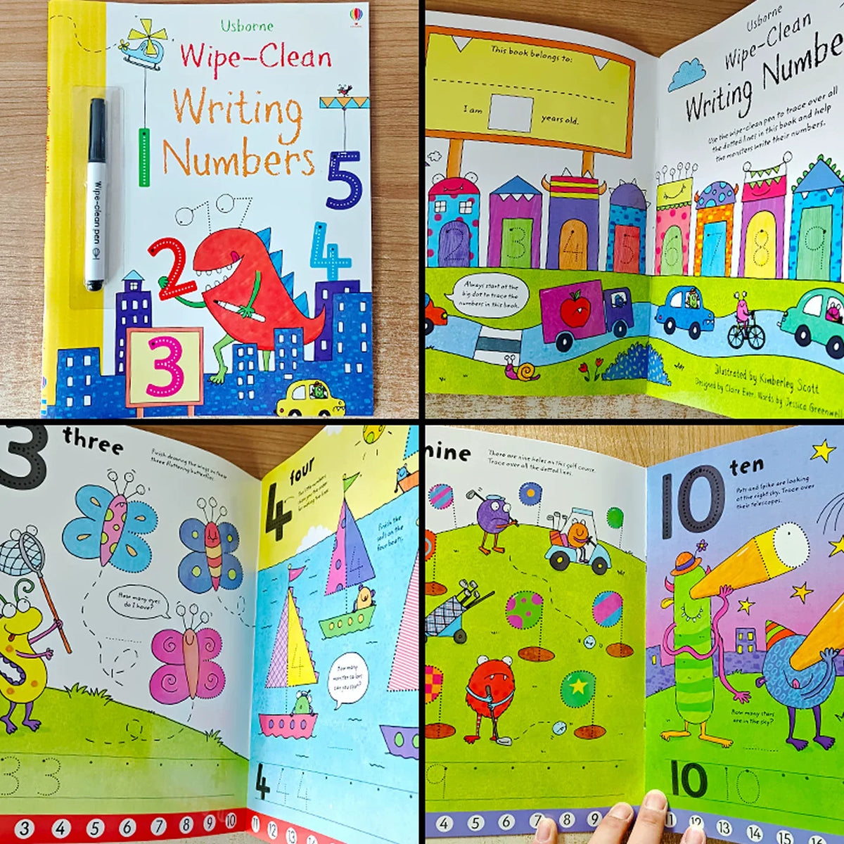 Erasable and reusable English learning workbook