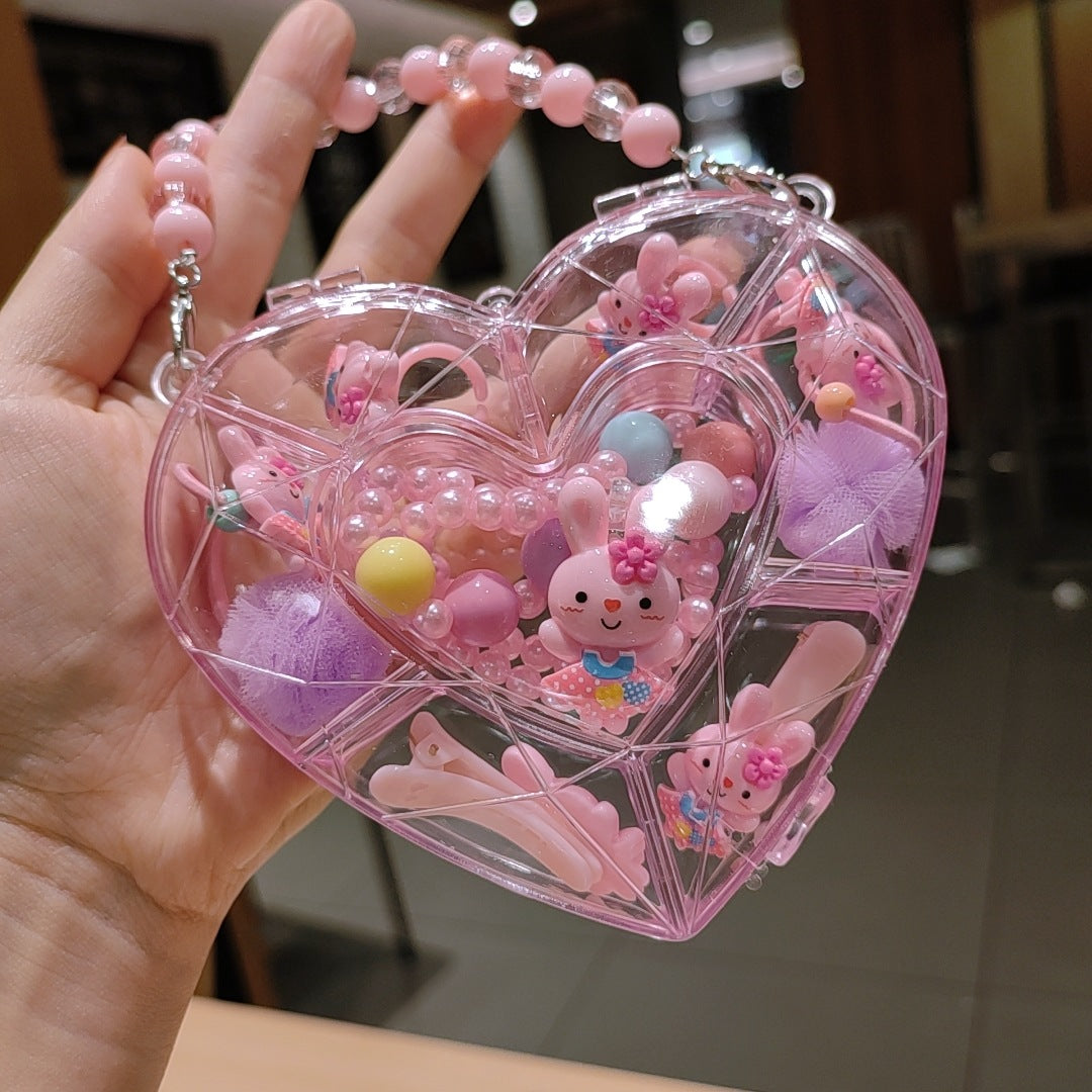Children's jewelry baby cartoon cute fruit pendant bracelet suit birthday gift box in stock wholesale