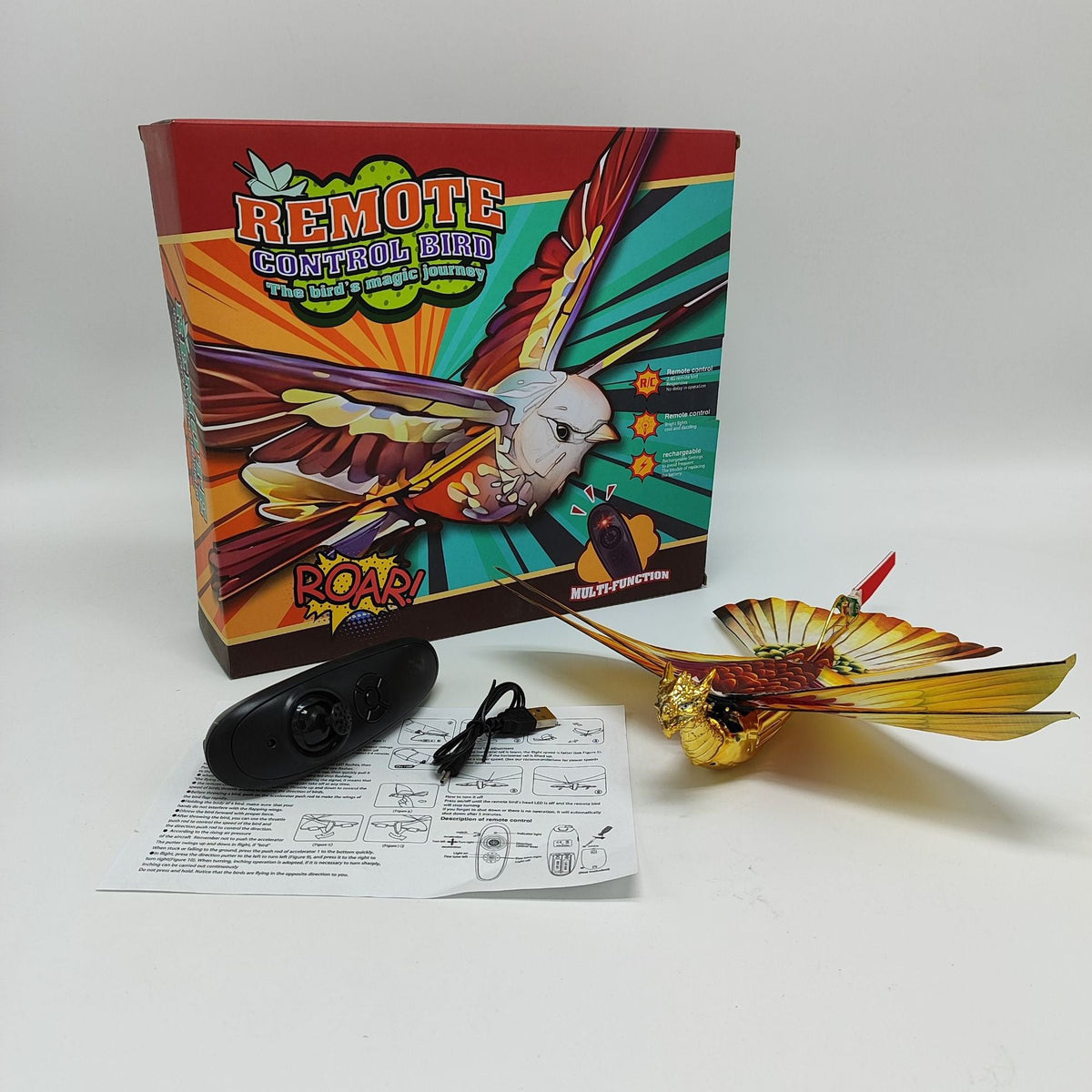 Cross-border explosions remote control electric bird flying space bird toy simulation flapping bird charging children wholesale