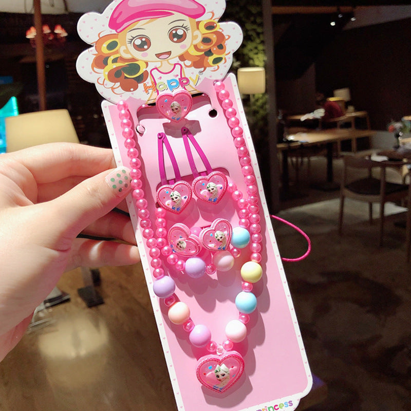 Children's jewelry baby cartoon cute fruit pendant bracelet suit birthday gift box in stock wholesale