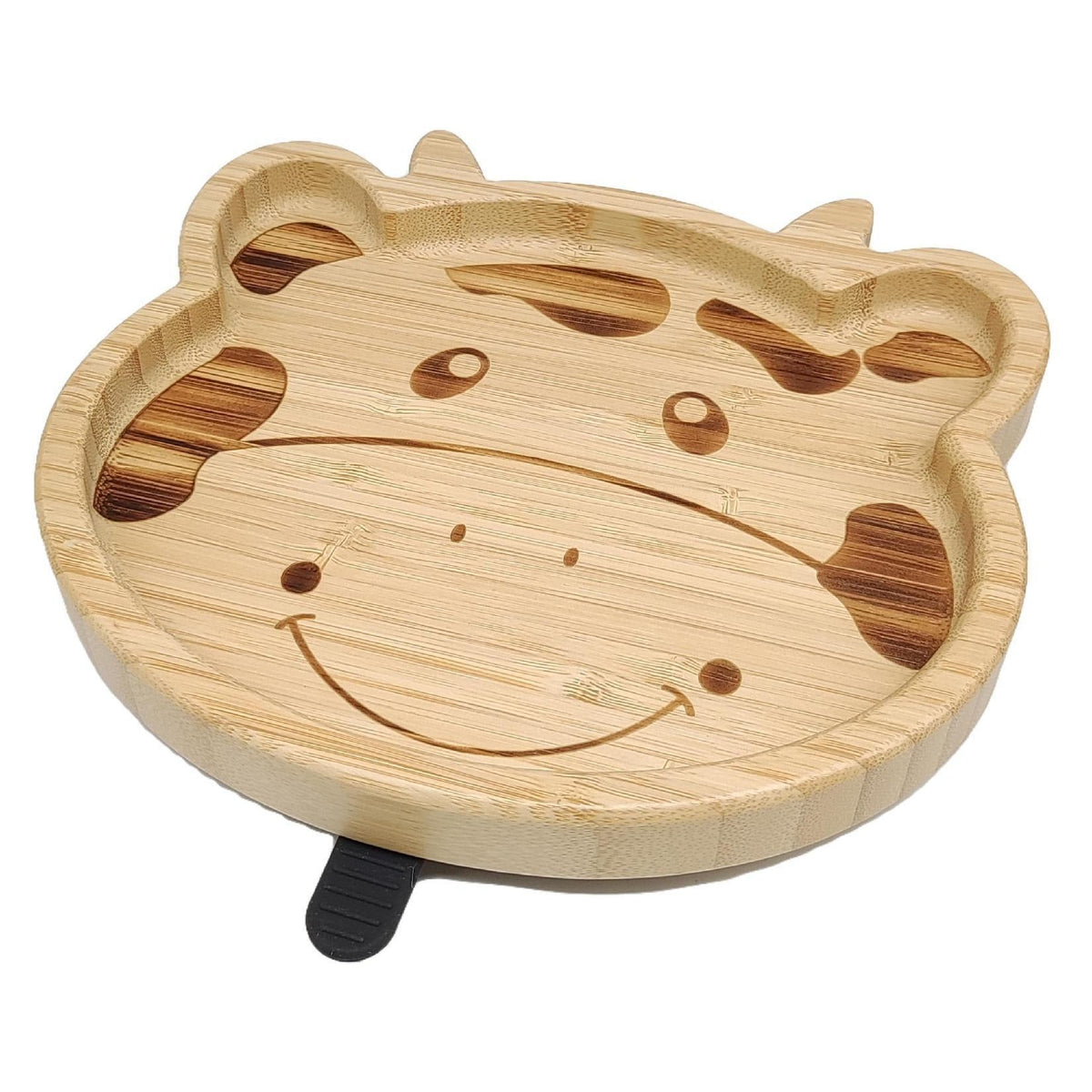 Amazon's New Bamboo and Wood Dinner Plate, Baby Food Supplement Plate, Cartoon Anti-Fall Suction Cup, Anti-Tipping Bamboo and Wood Children's Tableware