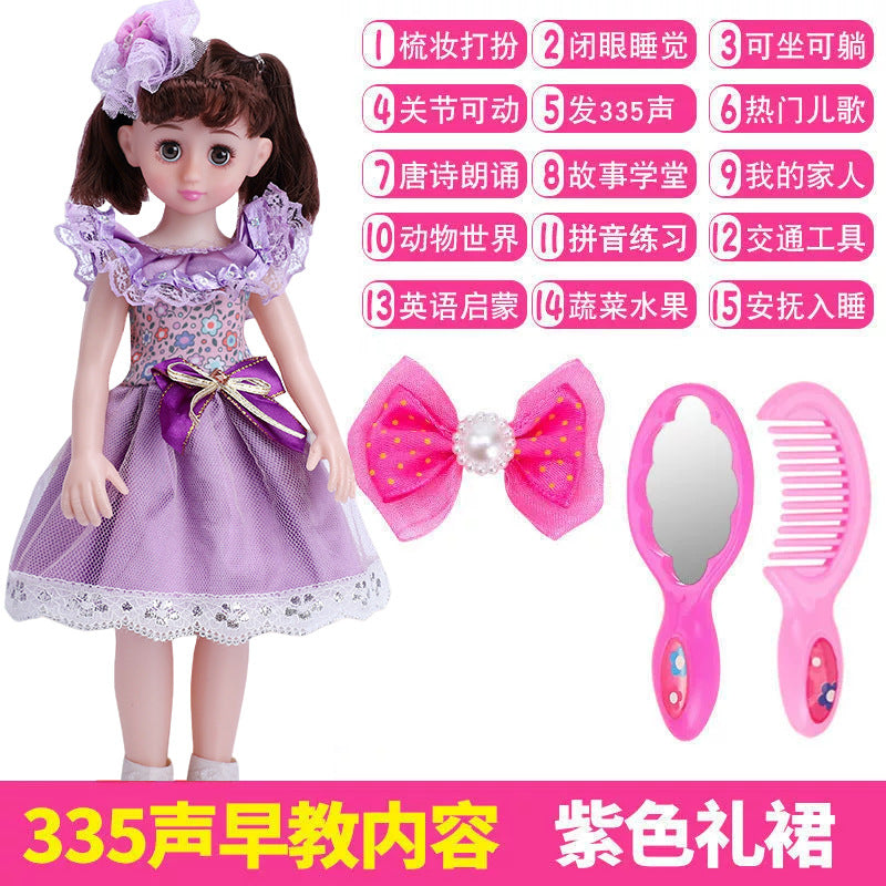 Talking Smart Doll Children's Simulation Doll Set Dress-Up Girl Princess Toy Birthday Gift Wholesale