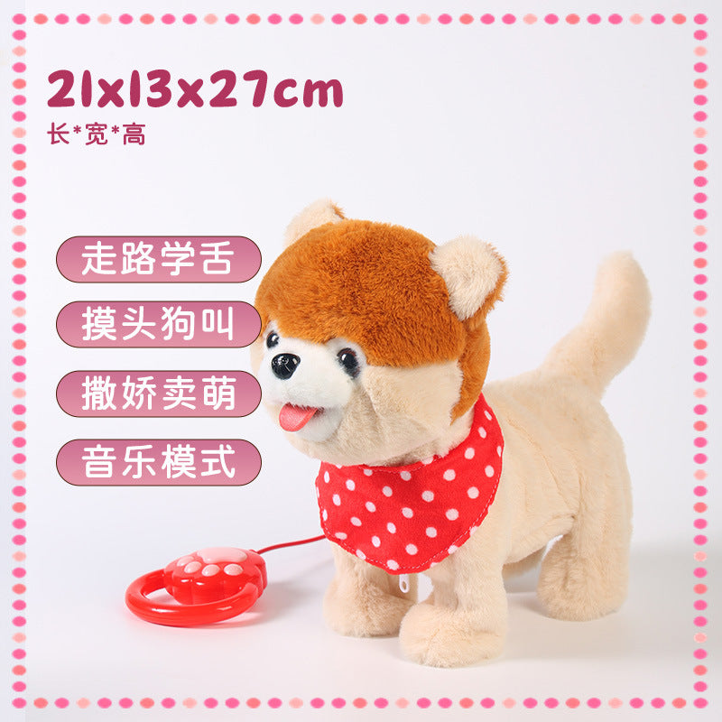 Factory direct repetition learning to speak tongue licking dog simulation barking electric rope dog children's electronic pet toys