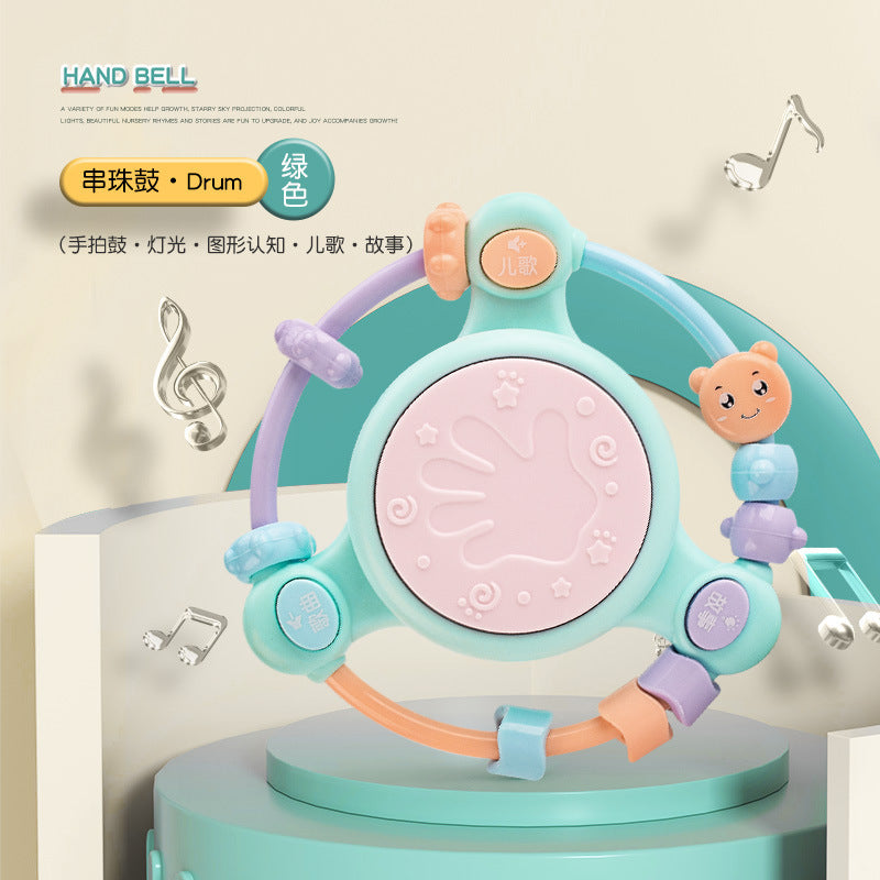 Fun Infant Toys Educational Early Education Baby Soothing Artifact Music Story Grasping Training Hand Drum Rattle