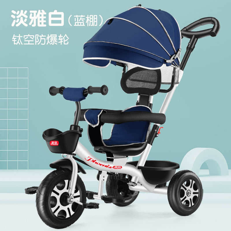 Phoenix Baby Three-wheel Bicycle Foldableable Stroller Baby Can Lie down and Sit 1-3-6 Years Old Bicycle