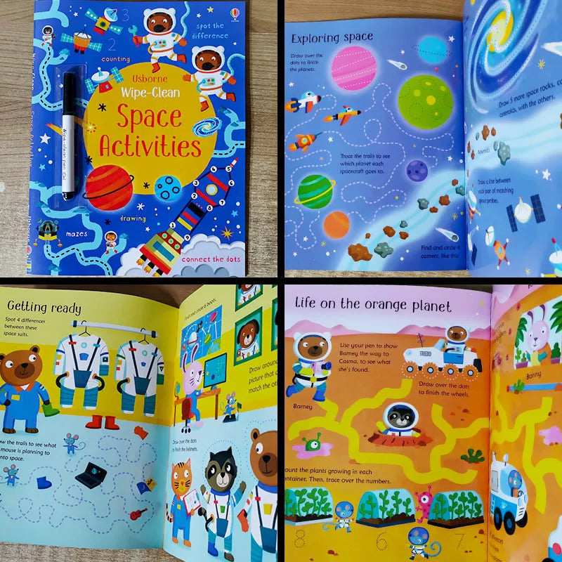 Erasable and reusable English learning workbook