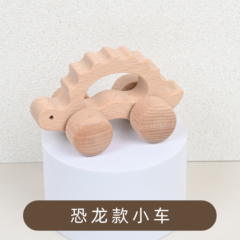 Baby log animal shape CAR children's early education grasping inertia practice hand push car educational toys