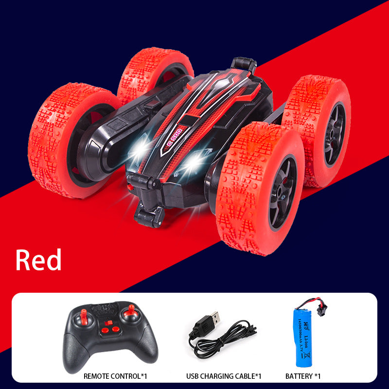 Cross-border gesture induction four-wheel drive off-road tipping bucket twisting car high-speed rotation music stunt remote control electric toy car
