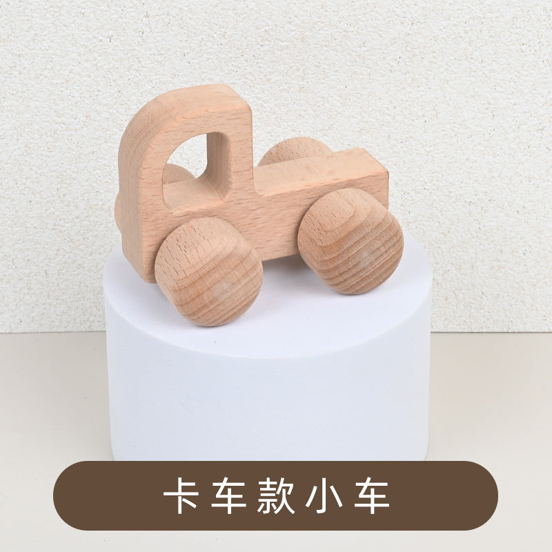 Baby log animal shape CAR children's early education grasping inertia practice hand push car educational toys