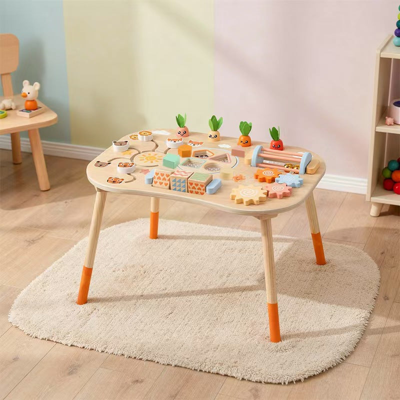 Children’s Montessori Wooden Busy Table Game Bead Stringing Building Blocks Educational Toy for Preschool Hand-Eye Coordination (Copy) (Copy) (Copy)