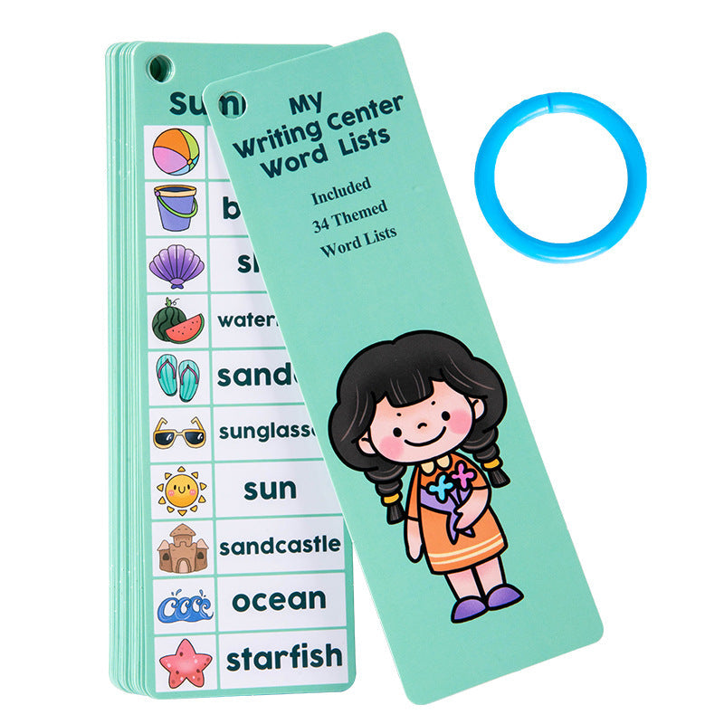 Cross-border New English Words High Frequency Words Cognitive Card Flash Card English Early Education Teaching Aware Learning Card Training Teaching Aware